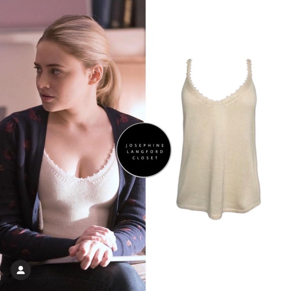 Reformation knit tank top ASO Tessa Young in Ever After